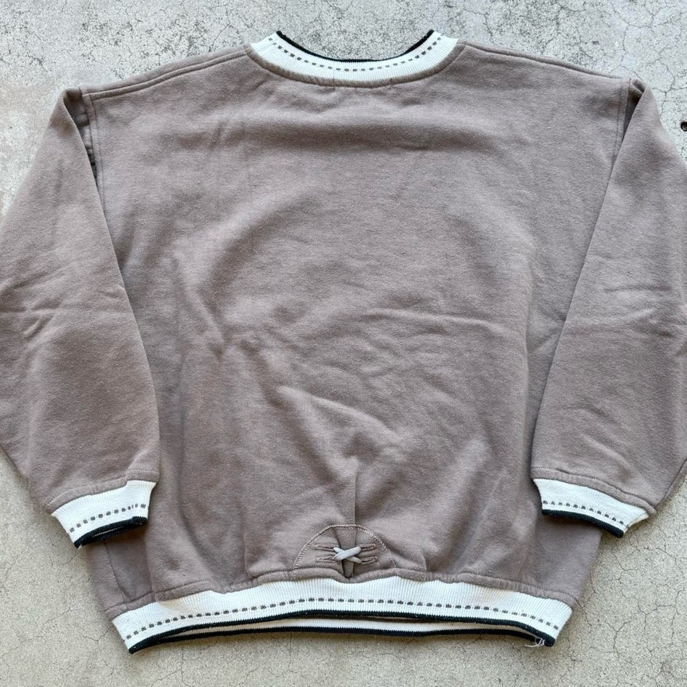 triangl swimwear Taupe Crewneck Sweatshirt with Blue Ski Graphic - Picture 7 of 7